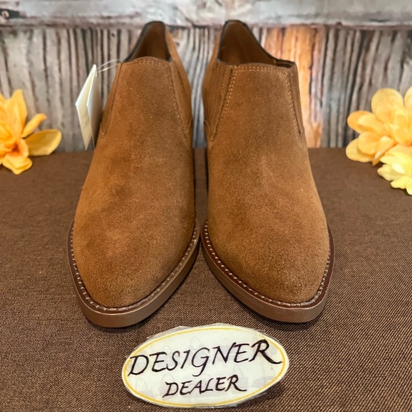 COACH Perri Suede Ankle Bootie NEW Size 6.5C Cognac FG4193 - Picture 4 of 10